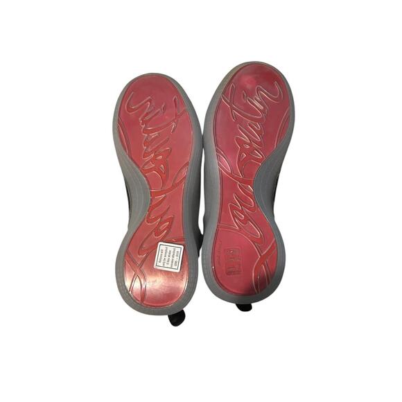 Christian Louboutin Spike Accent Suede Sneakers Black Size 7.5 - Picture 5 of 5